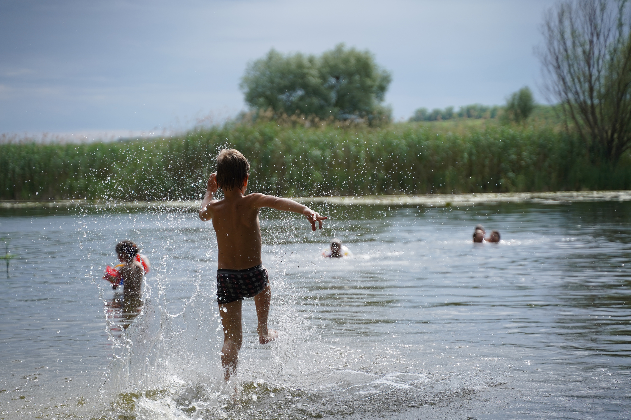 Zwemmers in open water
